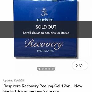 Respirare Recovery Peeling Gel - Blue Packaging